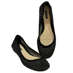 ALEX MARIE WHITNEY BLACK SUEDE DRESS FLATS SZ 7M